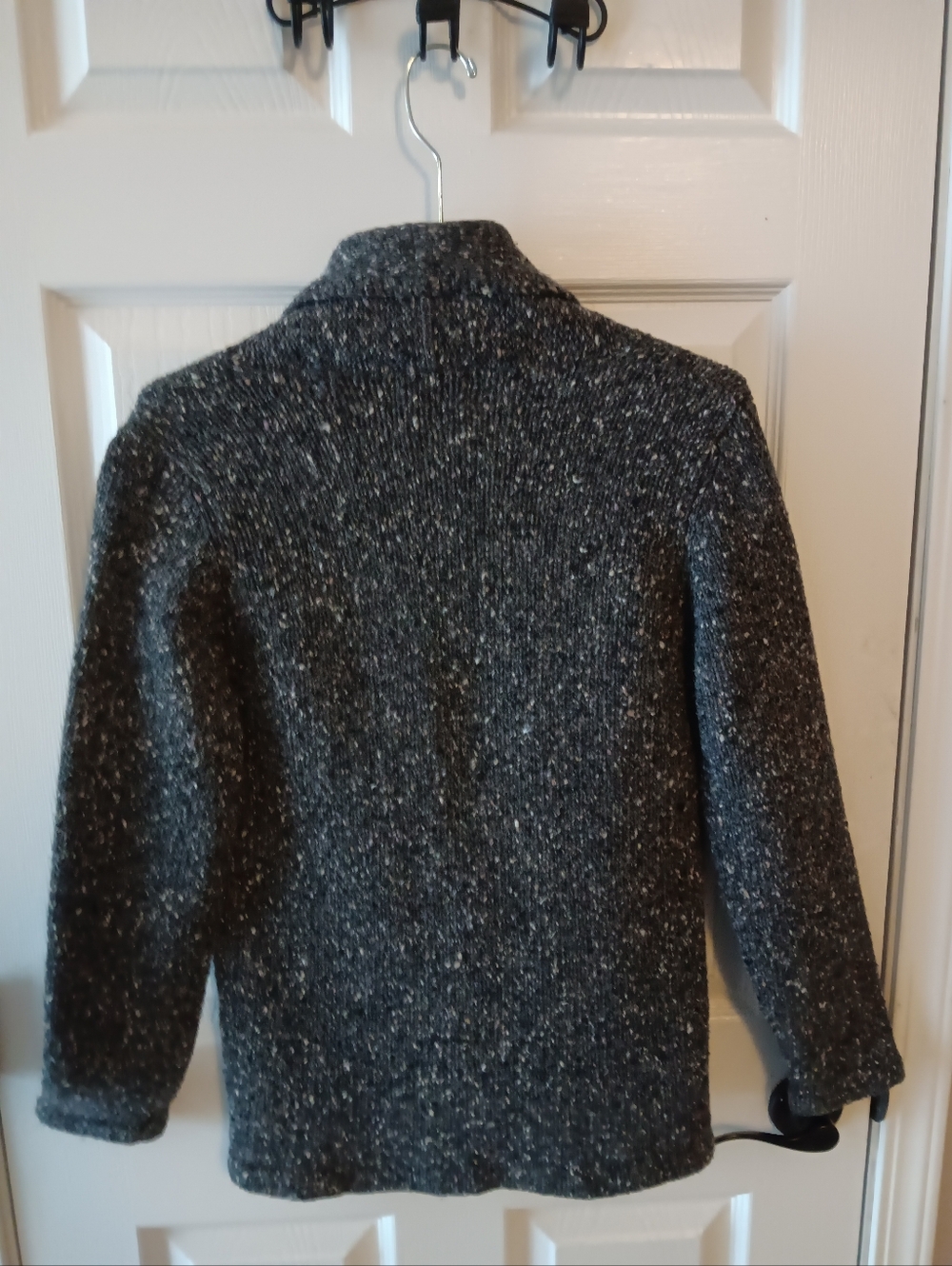 Vintage Nordstrom Gallery Wool Blend Speckled Shawl Collar Cardigan Sweater - Picture 6 of 6